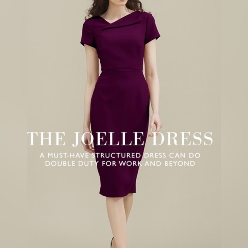 NWT LK Bennett Joelle Dress Hydrangea purple Sz US 4